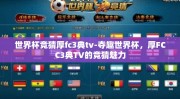 世界杯竞猜厚fc3典tv-夺趣世界杯，厚FCC3典TV的竞猜魅力