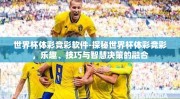 世界杯体彩竞彩软件-探秘世界杯体彩竞彩，乐趣、技巧与智慧决策的融合