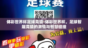 体彩世界杯足球竞猜-体彩世界杯，足球智趣竞猜的激情与智慧碰撞