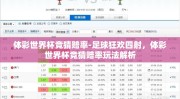 体彩世界杯竞猜赔率-足球狂欢四射，体彩世界杯竞猜赔率玩法解析