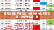 体育彩票世界杯竞彩-体育彩票与世界杯竞彩，激情与机遇并存