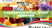 体育彩票竞猜世界杯-体育彩票，竞猜世界杯的激情与智慧