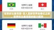 世界杯比赛竞猜-深入足球世界的奇幻之旅，世界杯比赛竞猜的魅力解析