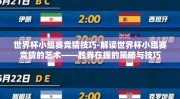 世界杯小组赛竞猜技巧-解读世界杯小组赛竞猜的艺术——胜券在握的策略与技巧