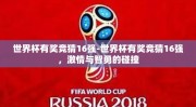 世界杯有奖竞猜16强-世界杯有奖竞猜16强，激情与智勇的碰撞