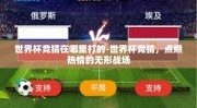 世界杯竞猜在哪里打的-世界杯竞猜，点燃热情的无形战场