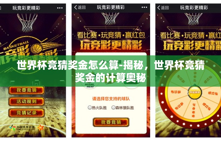 世界杯竞猜奖金怎么算-揭秘,世界杯竞猜奖金的计算奥秘 世界杯竞猜奖金怎么算-揭秘,世界杯竞猜奖金的计算奥秘