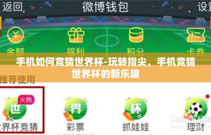 手机如何竞猜世界杯-玩转指尖，手机竞猜世界杯的新乐趣