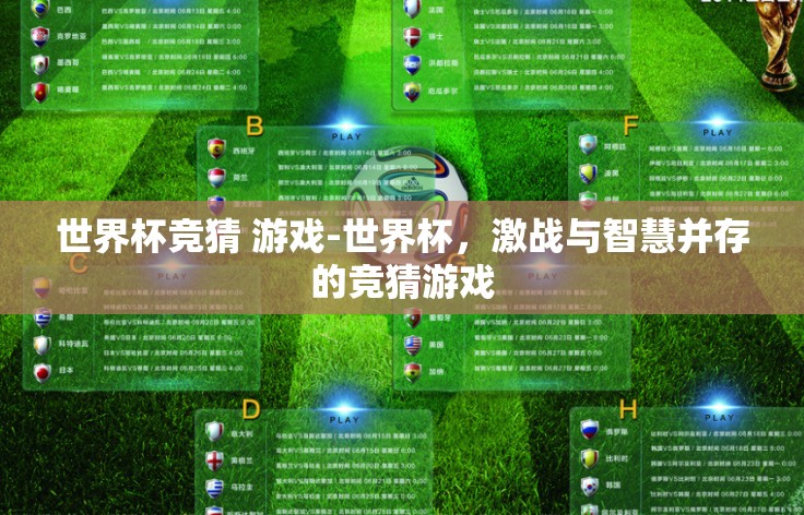 世界杯竞猜 游戏-世界杯，激战与智慧并存的竞猜游戏