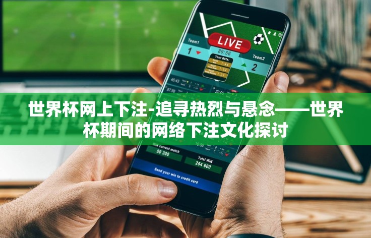 世界杯网上下注-追寻热烈与悬念——世界杯期间的网络下注文化探讨 世界杯网上下注-追寻热烈与悬念——世界杯期间的网络下注文化探讨