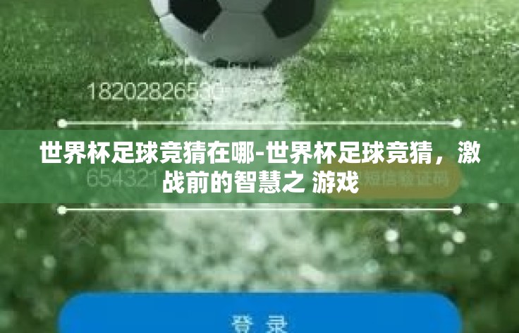 世界杯足球竞猜在哪-世界杯足球竞猜,激战前的智慧之 游戏 世界杯足球竞猜在哪-世界杯足球竞猜,激战前的智慧之 游戏
