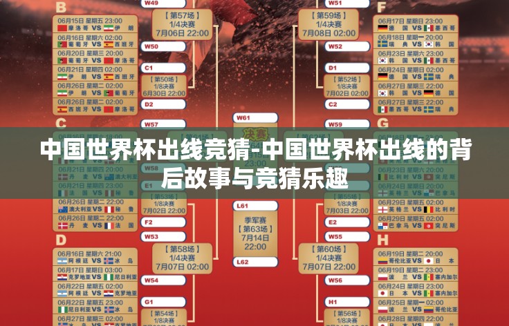 中国世界杯出线竞猜-中国世界杯出线的背后故事与竞猜乐趣