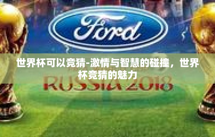 世界杯可以竞猜-激情与智慧的碰撞，世界杯竞猜的魅力