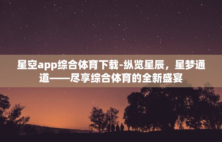 星空app综合体育下载-纵览星辰，星梦通道——尽享综合体育的全新盛宴