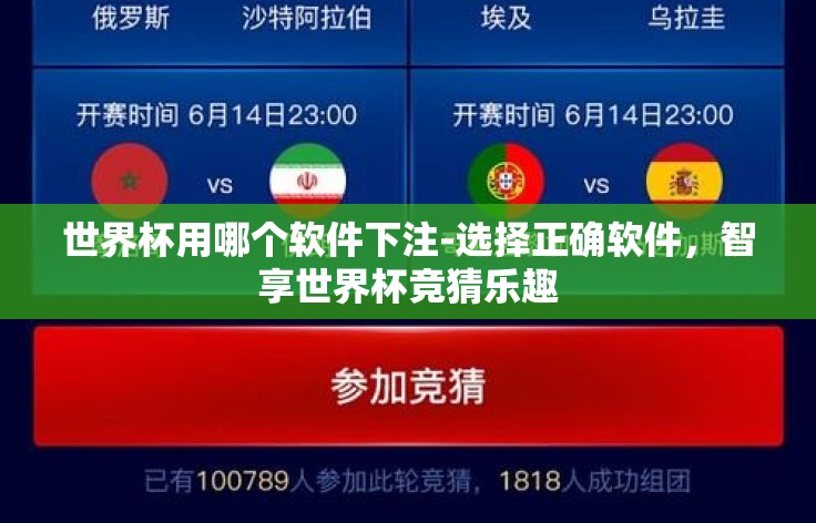 世界杯用哪个软件下注-选择正确软件,智享世界杯竞猜乐趣 世界杯用哪个软件下注-选择正确软件,智享世界杯竞猜乐趣